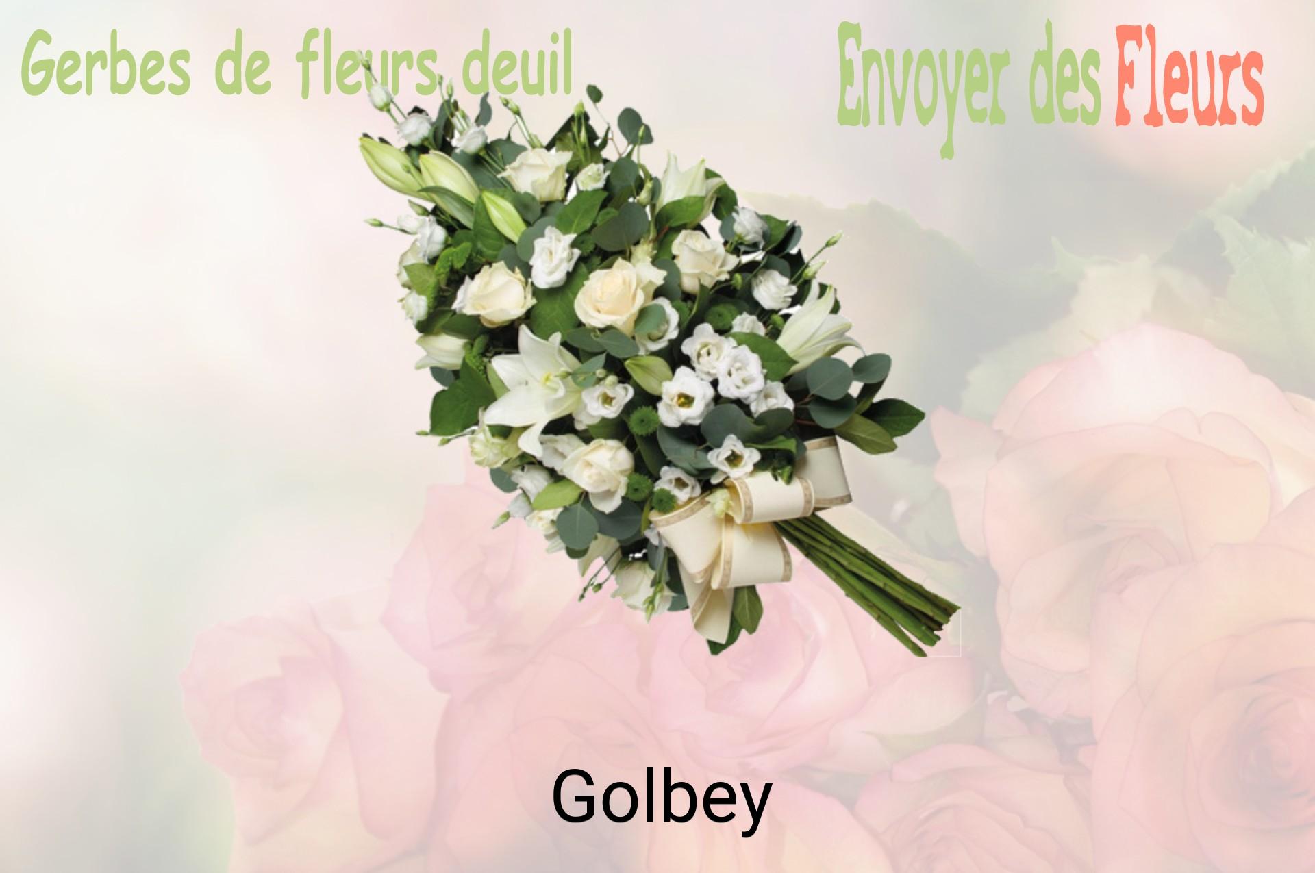 Gerbe de fleurs de deuil livrée à Golbey